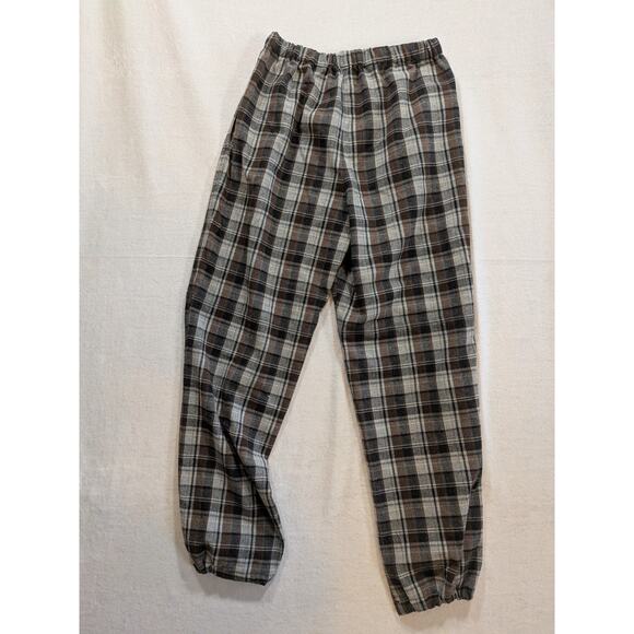Wilfred Free Pants - wilfred free brown plaid jogger pants size S poly blend